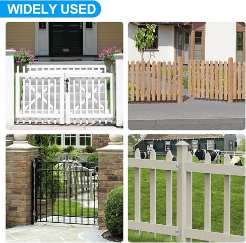 4 Pack Wall Mount Gate Hinges, Heavy Duty Wall Plate Hinges, Outdoor Chain Link Fence Gate Hinges Fence Post Link Gate Hinge, with 5/8 Hinge Pin (Screws Not Included) in Kuwait