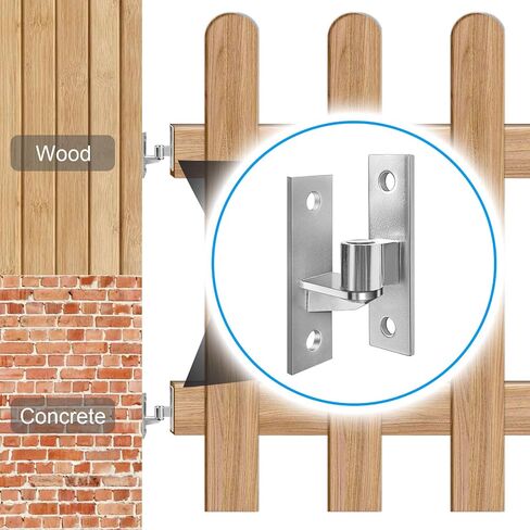 4 Pack Wall Mount Gate Hinges, Heavy Duty Wall Plate Hinges, Outdoor Chain Link Fence Gate Hinges Fence Post Link Gate Hinge, with 5/8 Hinge Pin (Screws Not Included) in Kuwait