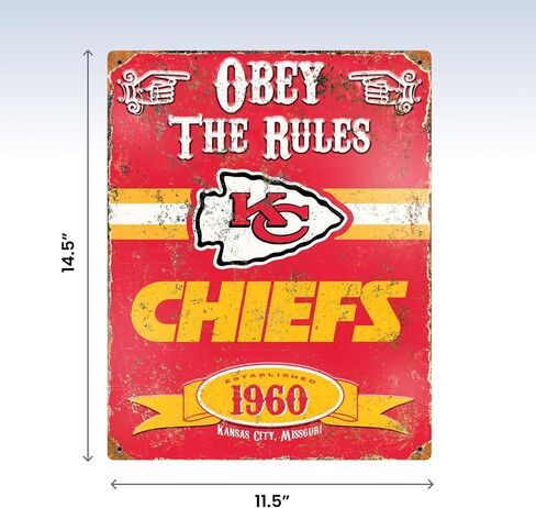 Party Animal NFL Football Embossed Metal Vintage Wall Décor, Heavy Duty Metal Wall Art for Bedroom, Office, or Fan Cave, 14.5" x 11.5" in Kuwait
