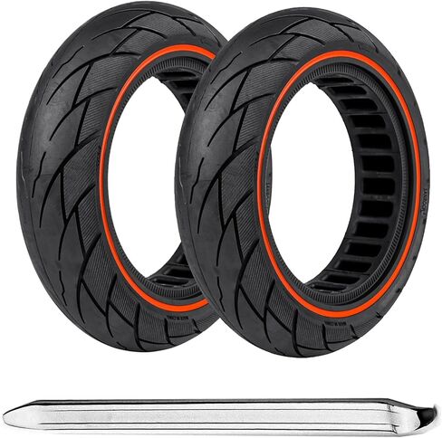 إطارات سكوتر صلبة مقاس 10 × 2.5 بوصة: 60/70-6.5 عجلة مطاطية بديلة بدون أنبوب لـ Segway Ninebot G30 / G30D / G30E / G30LP / G30D II / G30 Max & Gotrax G5/G6/G MAX & Hiboy S2 MAX-أسود (قطعة واحدة) in Kuwait