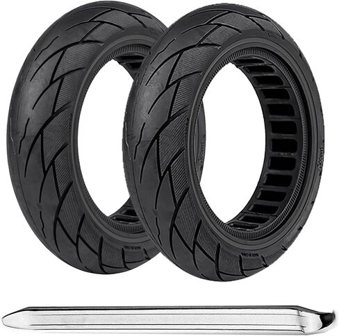 إطارات سكوتر صلبة مقاس 10 × 2.5 بوصة: 60/70-6.5 عجلة مطاطية بديلة بدون أنبوب لـ Segway Ninebot G30 / G30D / G30E / G30LP / G30D II / G30 Max & Gotrax G5/G6/G MAX & Hiboy S2 MAX-أسود (قطعة واحدة) in Saudi Arabia