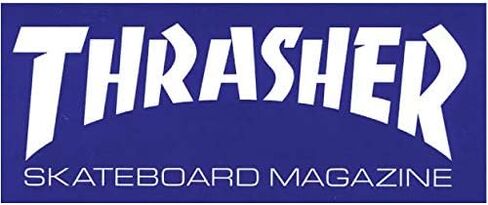 Thrasher Skateboard Magazine Sticker Mag Logo Medium Blue 2.5" x 6" in Kuwait