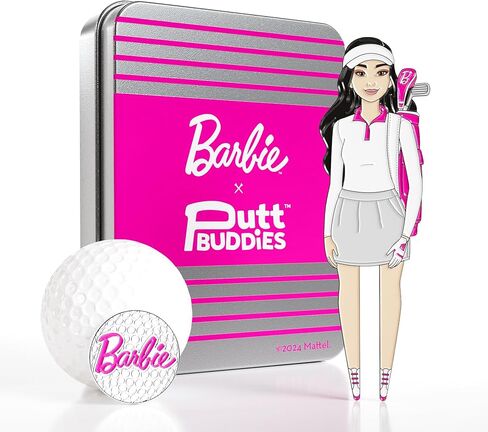 Barbie Pro Tour Barbie Golf Divot Tool and Ball Marker – Magnetic Collectible Golf Gift Set with Hat Clip & Tin for Golfers, Golf Accessories for Women in Kuwait