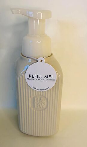 Bath & Body Works Cream Ceramic Foaming Hand Soap Dispenser Gentle & Clean in Kuwait