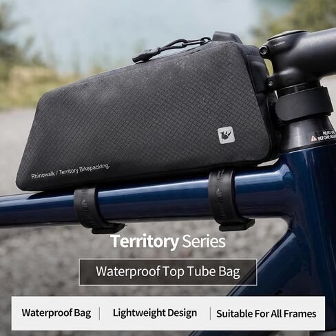 Bike Top Tube Bag Waterproof 1L Bicycle Frame Bag with Screw or Strap Mount for Road MTB Gravel Bike in Kuwait