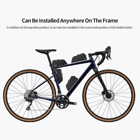 Bike Top Tube Bag Waterproof 1L Bicycle Frame Bag with Screw or Strap Mount for Road MTB Gravel Bike in Kuwait