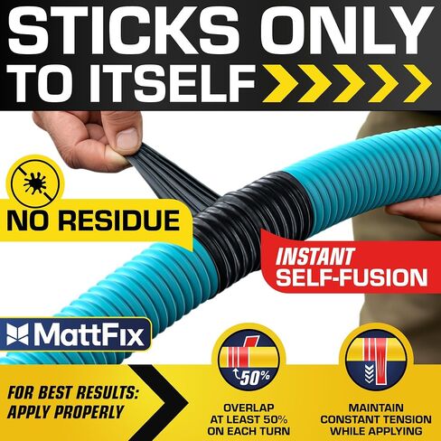 Self Fusing Silicone Tape – 1" x 10' – Waterproof Tape for Emergency Repairs – Weatherproof, Heat and Chemical-resistant – For Plumbing, Pipes and Hoses repairs, Automotive, Electrical & Outdoor Use in Kuwait