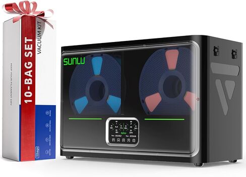 مجفف خيوط Sunlu S4 Pro، تحكم مستقل في درجة الحرارة بغرفة مزدوجة، تسخين سريع 380 وات إلى 85 درجة مئوية، 4 بكرات مجفف طابعة ثلاثية الأبعاد مع مجموعات تخزين الشعيرات، متوافق مع PLA PETG ABS TPU PA إلخ. in Kuwait