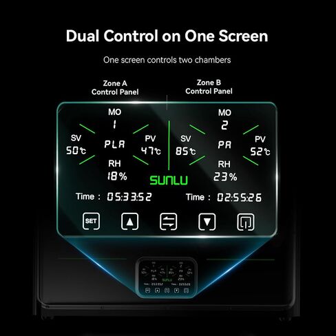 مجفف خيوط Sunlu S4 Pro، تحكم مستقل في درجة الحرارة بغرفة مزدوجة، تسخين سريع 380 وات إلى 85 درجة مئوية، 4 بكرات مجفف طابعة ثلاثية الأبعاد مع مجموعات تخزين الشعيرات، متوافق مع PLA PETG ABS TPU PA إلخ. in Kuwait