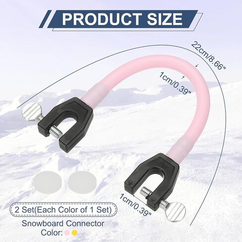 Ski Tip Connector, Snowboard Clip Ski Training Aid Basic Turning Portable Durable Holder Skiing Accessories in Kuwait
