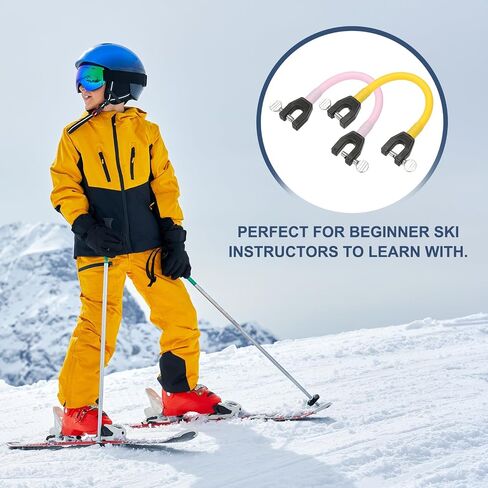 Ski Tip Connector, Snowboard Clip Ski Training Aid Basic Turning Portable Durable Holder Skiing Accessories in Kuwait