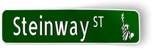 ملصق نافذة السيارة من الفينيل لعلامة شارع Steinway St New York مقاس 4 بوصات × 1 بوصة in Kuwait