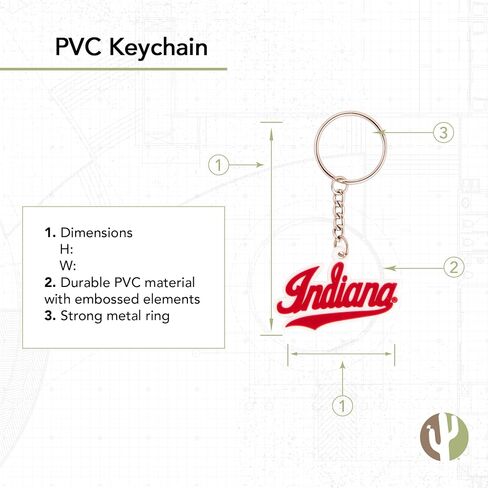 ديزرت كاكتوس إنديانا يونيفيرسيتي كيشاين هوسيرز بلومنجتون حامل مفاتيح السيارة (PVC A) in Kuwait