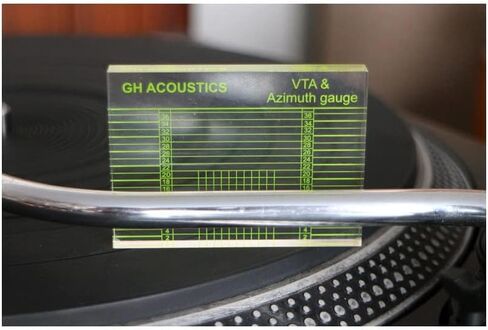 أداة محاذاة خرطوشة القرص الدوار مقاس 2.6 × 1.9 × 0.3 بوصة، مقياس السمت الفونوغراف Vta مع خطوط واضحة، مسطرة كتلة محاذاة مقياس السمت Vta in Kuwait