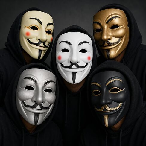 قناع القراصنة المتميز - دعامة قناع زي لعب الأدوار التنكرية مستوحاة من موضوعات PZ Hacker Spy & Ninja، قناع أزياء الهالوين (5) in Kuwait