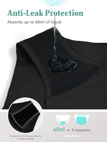 TIICHOO Incontinence Underwear for Women High Waisted Period Panties Heavy Flow Seamless Leakproof Underwear 5 Pack in Saudi Arabia