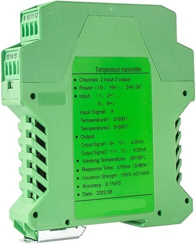 مصدر طاقة DC24V 0-1300 درجة مئوية، جهاز إرسال درجة الحرارة K S J B، مستشعر محول درجة الحرارة، محول Signa 4-20 مللي أمبير، 0-10 فولت، 0-5 فولت (1 في 1 خارج، نوع J 0-350 درجة مئوية) in Kuwait