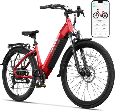 TST Electric Bike for Adults, 1200W Peak Motor 60 Miles Fat Tire E Bike with 48V 15Ah Removable Battery 27.5 * 2.25" All-Terrain Electric Bike Front Suspension in Saudi Arabia