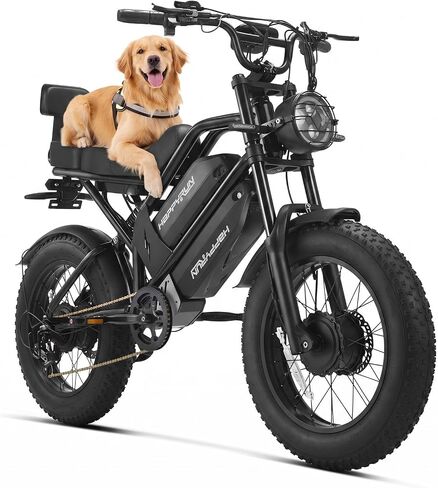 HAPPYRUN G70 Pro Electric Bike for Adults - 5000W Peak Dual Motor E-Bike, 33Ah Removable Battery, 36MPH Max Speed, 20" Fat Tire All-Terrain, 85+ Miles Range, Off-Road Commuter (G70PRO) in Kuwait