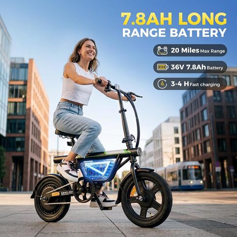 adult electric bicycles, bicicleta electrica,500W Peak Foldable Ebike, 36V 7.8AH Battery, 22MPH, 15 Miles Range Folding EBike, Adult Electric Bicycles for Daily Commuting/Leisure, Foldable Bike in Kuwait