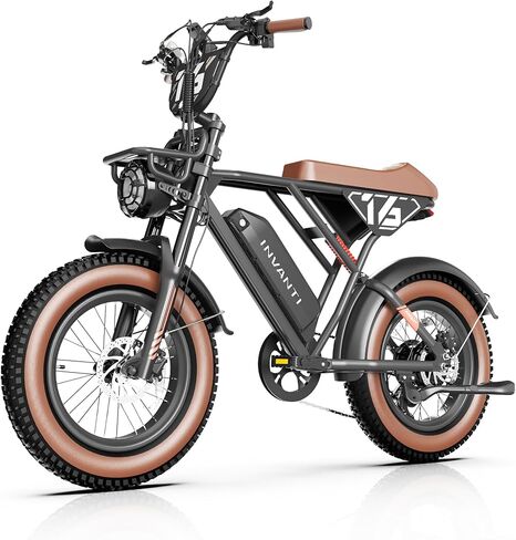 INVANTI EB16 Electric Bike for Adults, Electric Dirt Bike 1500W Peak Motor,70 Miles 28MPH E-Bike with 48V 15.6AH Removable Battery, 20" All-Terrain Fat Tire EBike with 7 Speeds Full Suspension in Kuwait
