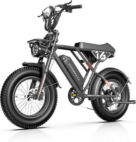 INVANTI EB16 Electric Bike for Adults, Electric Dirt Bike 1500W Peak Motor,70 Miles 28MPH E-Bike with 48V 15.6AH Removable Battery, 20" All-Terrain Fat Tire EBike with 7 Speeds Full Suspension in Kuwait