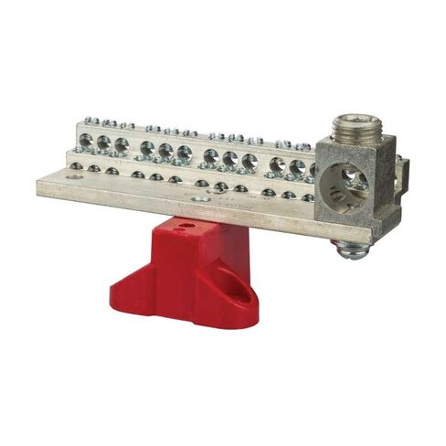 NSI 1030MB Neutral Bar with Mounting Base and Neutral Assembly, 225 Amp, (30) 4-14 AWG Wire Range, 600VAC Voltage, 350 MCM - 6 Lug Size, 2.250" Width, 2.750" Height, 5.385" Length in Kuwait