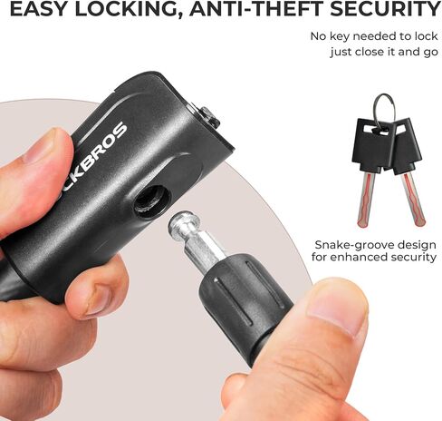 ROCKBROS Bike Cable Lock with Keys 3.6ft Anti-Theft Bicycle Lock with Mount 0.45inch Thickened Steel Cable One-Touch Quick Lock for Bike Ebike Scooter Motorcycle in Kuwait