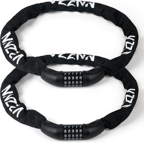 2 Pack Bike Chain Lock Bulk, Heavy Duty 5 Digit Combination Bike Chain Lock, 6mm Steel Security, Combination Bike Lock 3.2ft Long Heavy Duty Anti, Motorcycle, Scooter, Door, Gate, Fence in Kuwait