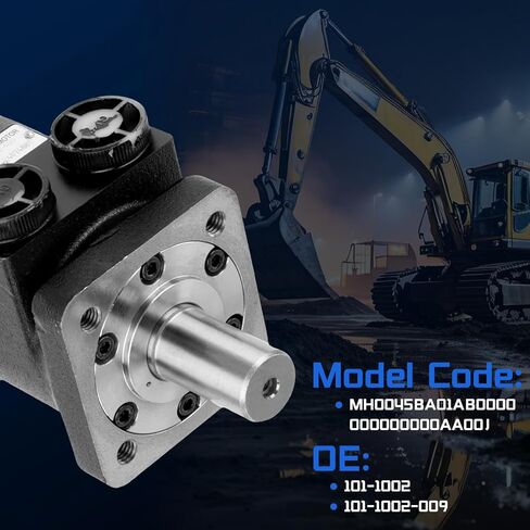 101-1002 101-1002-009 Hydraulic Motor Replacement for Char-Lynn Eaton H Series, 4.5 cu in/rev Displacement 1 Inch Straight Shaft 4-Bolt Mount 760 RPM 1800 PSI in Kuwait