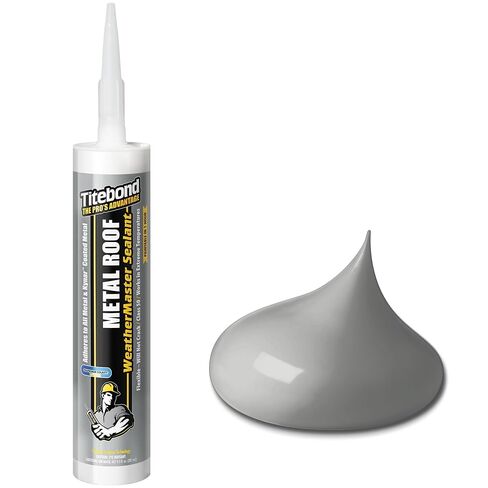 Titebond WeatherMaster Metal Roof Sealant, Silver 62611 (12 Pack) – Premium Polymer Caulk for Aluminum, Copper, Galvanized Steel & Coated Metals, UV-Resistant – 9.5 Oz. Cartridges in Saudi Arabia