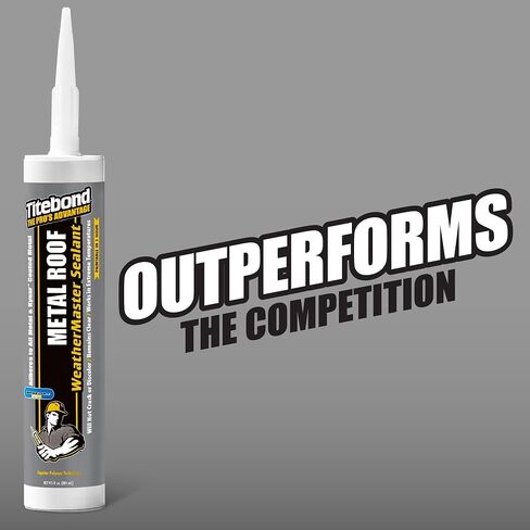 Titebond WeatherMaster Metal Roof Sealant, Silver 62611 (12 Pack) – Premium Polymer Caulk for Aluminum, Copper, Galvanized Steel & Coated Metals, UV-Resistant – 9.5 Oz. Cartridges in Saudi Arabia