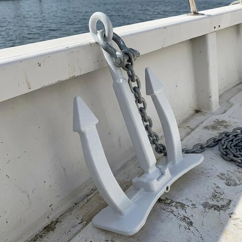 18.3 lb Professional Navy Anchor - High-Strength Cast Steel (Not Cast Iron) - Heavy Duty Marine Mooring Anchor, Yachts & Fishing Boats in Kuwait