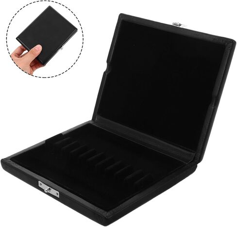 Luxshiny Waterproof Oboe Reed Case with 10-slots, Portable Solid Wood and Pu Clarinet Reed Storage Box for Musicians, for Travel and Everyday Use in Kuwait