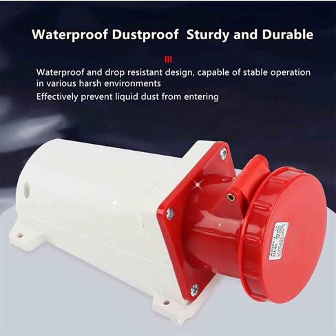 IEC60309 Waterproof Industrial Connector Surface Mount Socket 4Pin 125A 380V-415V 3P+E IP67 in Saudi Arabia
