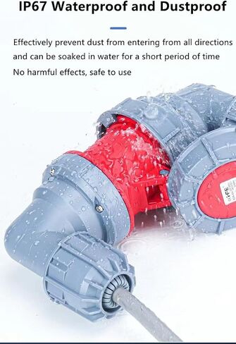 IEC60309 Waterproof Industrial Connector Right Angle Plug 5Pin 63A 380V-415V 3P+N+E Flame Retardant IP67 in Saudi Arabia