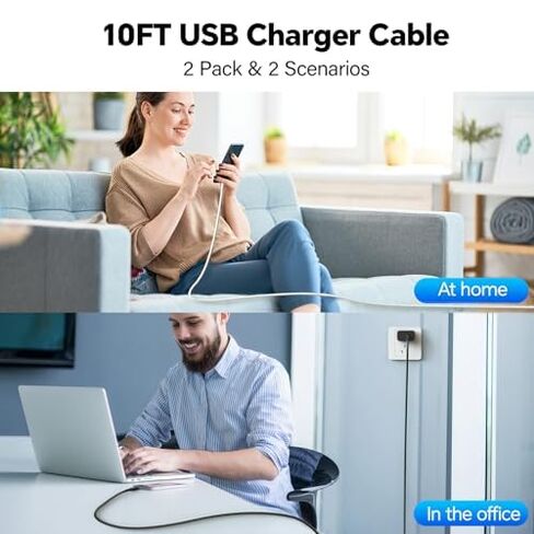 أنا الهاتف 16 15 شاحن الشاحن السريع ، 3 حزمة 100 واط 10FT كابل USB C مع شحنات من النوع C ، USB C كتلة الشاحن لـ I Phone 15/16 Pro/Max/Plus ، Pad Air ، Pad Pro ، Samsumg (Purple Black Red) in Kuwait