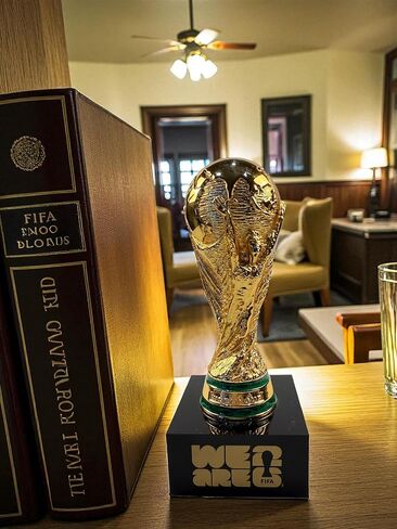الإصدار الرسمي لكأس العالم FIFA 2026 - كأس ثلاثي الأبعاد مقاس 7.5 بوصة مع قاعدة أكريليك - عنصر جامعي خالد من سبائك الزنك الفاخرة - نسخة طبق الأصل من كأس العالم FIFA مثالية للمكتب أو كهف الرجال أو تذكارات كرة القدم in Kuwait
