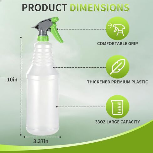 زجاجة رذاذ منظف متوافقة مع مجموعة Simple Green-3 | 33 أونصة (1000 مل)، زجاجة تخفيف مخصصة لمنظف أخضر لجميع الأغراض، مانع للتسرب in Kuwait