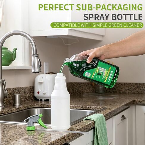 زجاجة رذاذ منظف متوافقة مع مجموعة Simple Green-3 | 33 أونصة (1000 مل)، زجاجة تخفيف مخصصة لمنظف أخضر لجميع الأغراض، مانع للتسرب in Kuwait