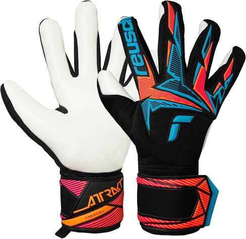 قفازات حارس المرمى المتقدمة من Reusch Attrakt Freegel Advance، قفازات حارس المرمى لكرة القدم للبالغين مع قبضة من اللاتكس المتقدم، منطقة لكمة Freegel، ملاءمة القطع السلبية والتفاف الإبهام in Kuwait