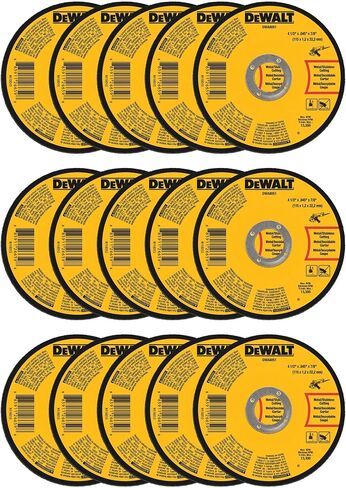DEWALT 4-1/2 in x .045 in Aluminum Oxide Abrasive Chop/Cut-Off Blade with 7/8 in Arbor for Concrete & Masonry Cutting (15 Pack) (DWA8051P15) in Kuwait