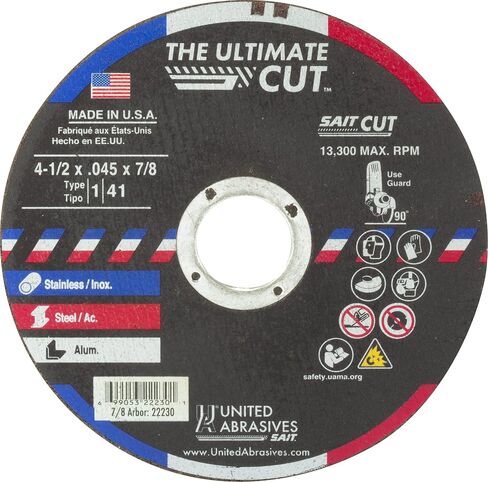 22230 4-1/2x.045x7/8 عجلات مقطوعة عالية الأداء Ultimate Cut، 50 حزمة in Kuwait