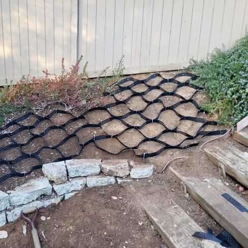 Deep 5cm for Retaining Walls - 1m/2m/4m/5m/6m Ground Stabilization Mat - Cuttable Bi-Directional Gravel Grid (4x6m) for Enhanced Soil Support in Saudi Arabia