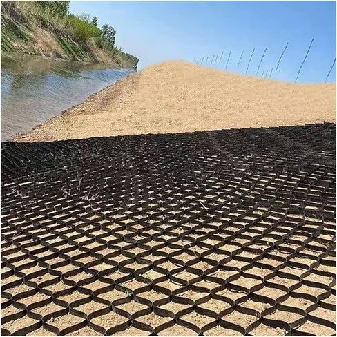 Large Plastic Geo Grid Ground Grid for Soil Gravel Support Stabilization 6x8m/19.7x26ft in Saudi Arabia