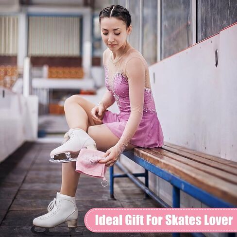 3 Pcs Rhinestone Ice Skate Wipe Cloth Ice Skating Towels for Cleaning Personalized Bling Towels for Figure Skaters Gifts for Skates Lovers Sports Team in Saudi Arabia
