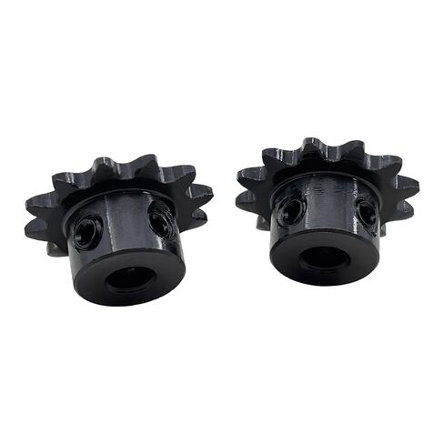 2PCS #25 Roller Chain Sprocket Type B 6.35mm Bore 12 Tooth, Hardened Antirust 1045 Steel 1/4" bore Drive Sprockets 25B12-1/4 in Saudi Arabia
