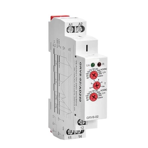 GRV8-02 Voltage Monitor Device Over-Voltage and Under-Voltage Protection Relay 12V 24V 48V 110V 220V 240V(GRV8-02 ACDC110-240V) in Kuwait