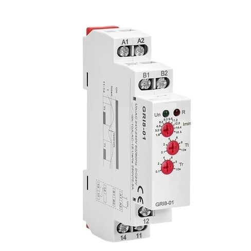 GRI8 نطاق مراقبة التتابع الحالي مفتاح التيار الزائد 0.05A-16A AC24-240V أو DC24V (GRI8-04,0.2-2A) in Kuwait
