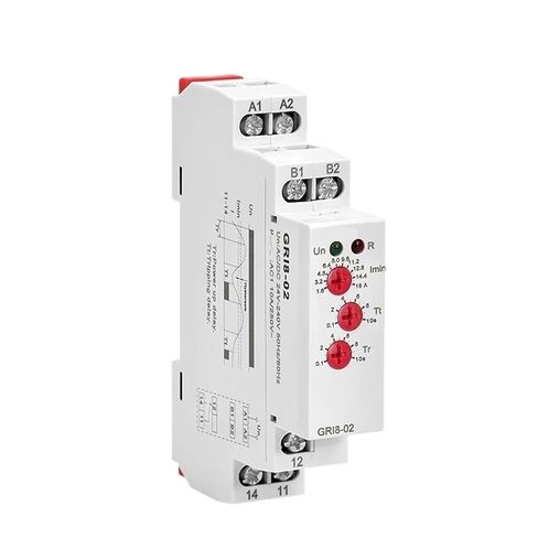 GRI8 نطاق مراقبة التتابع الحالي مفتاح التيار الزائد 0.05A-16A AC24-240V أو DC24V (GRI8-04,0.2-2A) in Kuwait